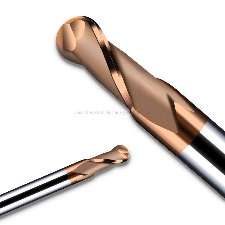High Finish/Corrosion Resistant Nano-Coated Surface Passivation Large Core Diameter Ball End Mills