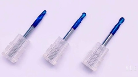 Blaue, nanobeschichtete Hochgeschwindigkeits-Vierkant-Schaftfräser aus Hartmetall