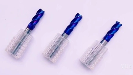 Blaue, nanobeschichtete Schaftfräser mit hoher Härte für Metall